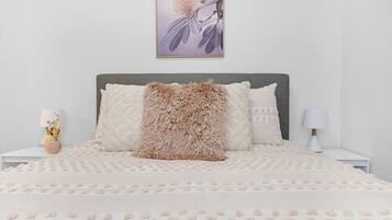 3 bedrooms, iron/ironing board, travel cot, WiFi