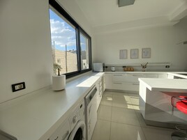 Premium Apartment | Private kitchen | Mini-fridge, microwave, oven, stovetop