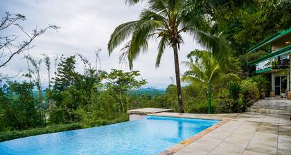 Mountain-view home with private infinity pool & outdoor shower - dog-friendly