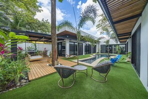 House | 4 bedrooms - 350m to Beach - Guitar-shaped Pool Kitchen - BBQ Casa Guitarra (Tempate)