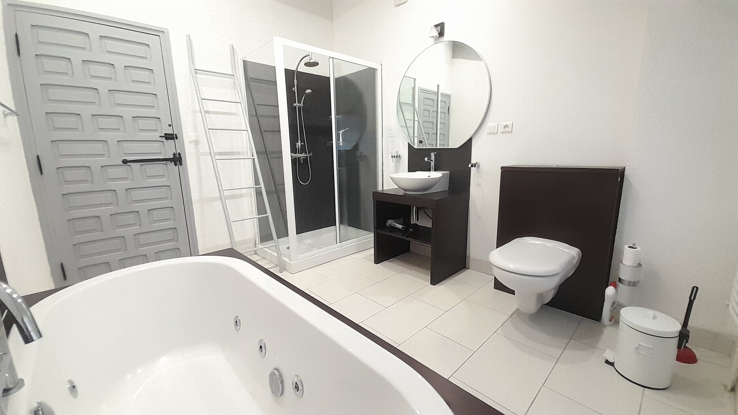 Shower, hair dryer