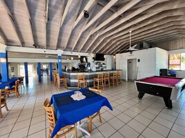 Lunch, dinner served; local and international cuisine, beach views 