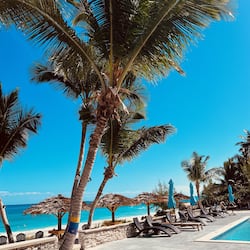 Private beach, white sand, free beach cabanas, beach massages