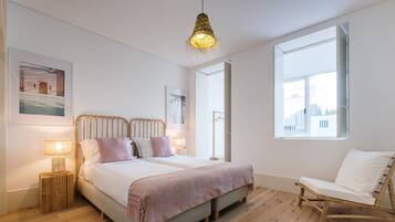 Habitación panorámica con 1 cama doble o 2 individuales | Sábanas de algodón egipcio, ropa de cama de alta calidad, cuna de viaje