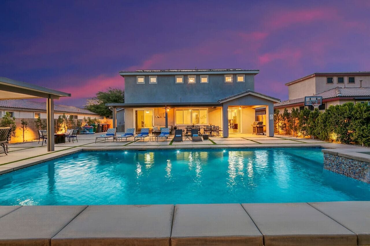 A heated pool
