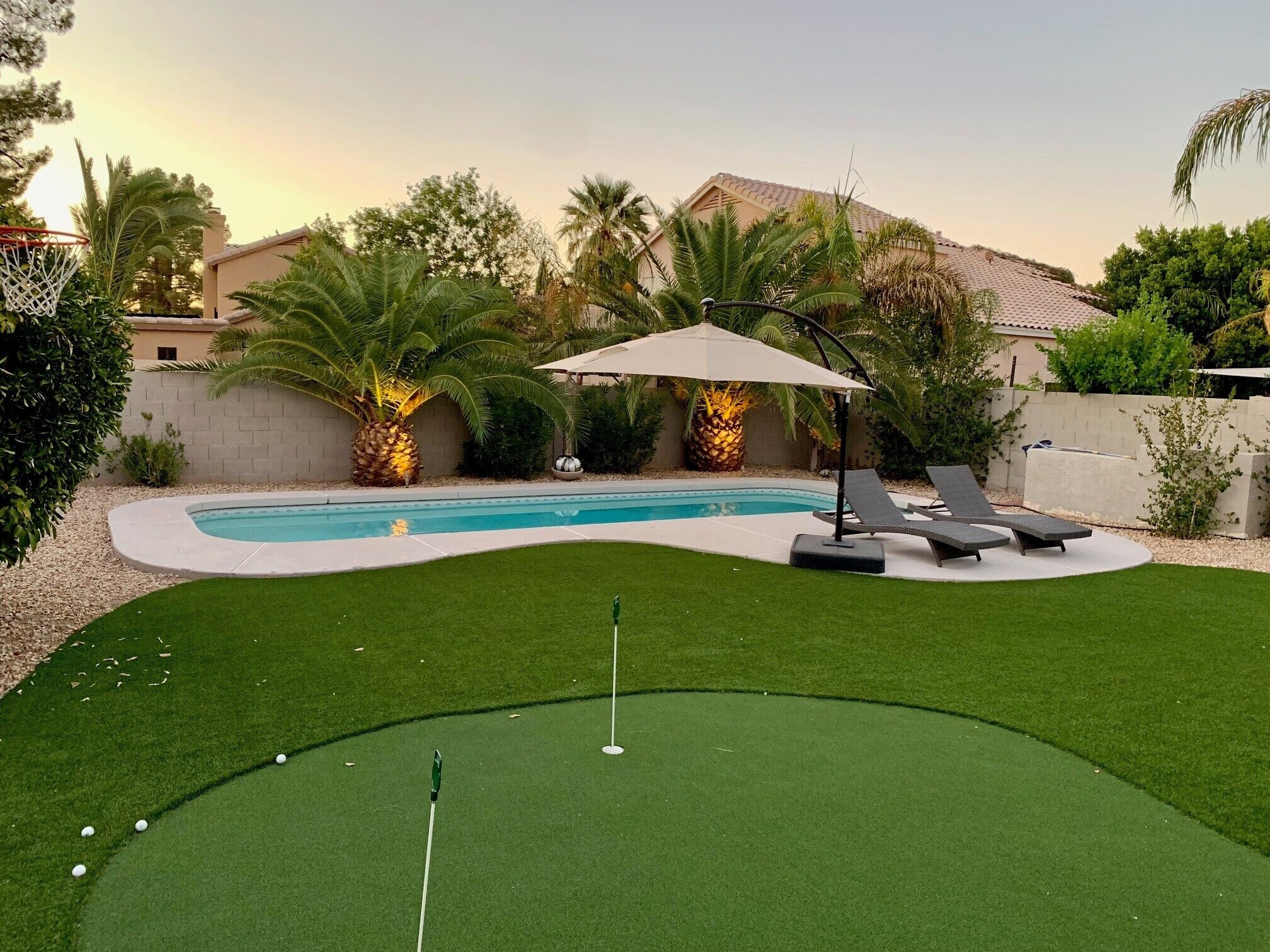 Close to football and golf