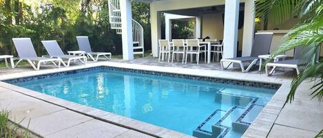 A heated pool