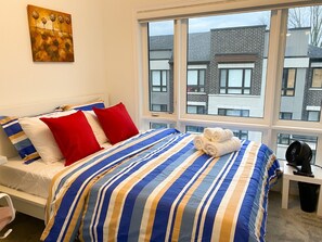 ห้องซิตี้ | เตารีด/โต๊ะรีดผ้า, Wi-Fi ฟรี, ผ้าปูที่นอน