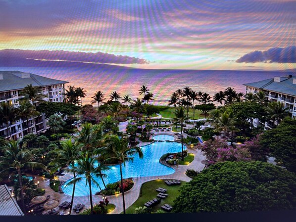 Outdoor pool, a heated pool - Westin Kaanapali Ocean Resort Studio Unit sleeps 4 (Lahaina)