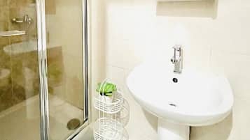 Luxury Apartment, 1 Queen Bed | Bathroom | Shower, free toiletries, hair dryer, bathrobes
