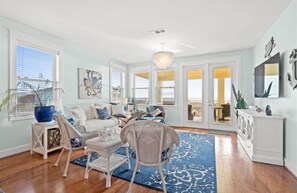 Smart TV, table football, ping pong, books