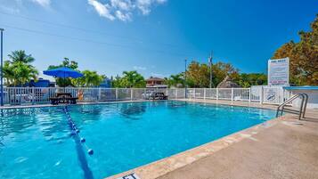 Outdoor pool, a heated pool