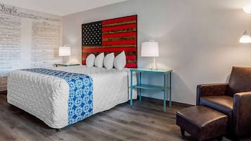 Down comforters, memory foam beds, iron/ironing board, free WiFi