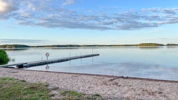 Nära stranden och fiske