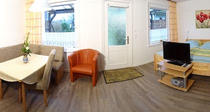 Small detached house in a quiet, sunny location near the beach.