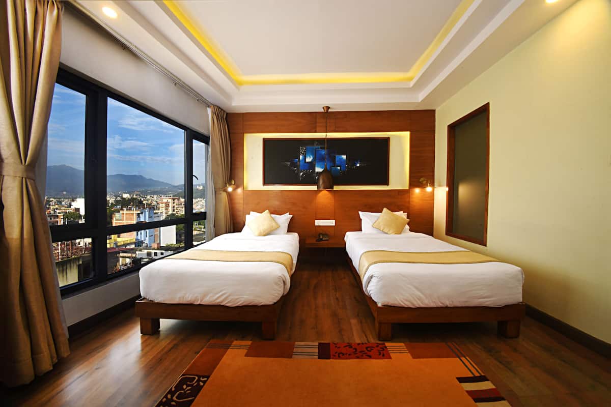 Phòng 2 giường đơn Deluxe, 2 phòng ngủ, không hút thuốc, quang cảnh thành phố | Quang cảnh thành phố