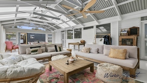 TV, fireplace - Sea Gypsy by Wine Coast Holiday Rentals (ALDINGA BEACH)