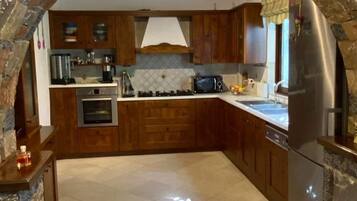 Deluxe Villa | Private kitchen | Full-size fridge, oven, stovetop, dishwasher