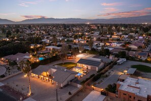 Exterior - Pool, Sports Court, Game Garage, & Fire Pit | Olivano Ranch by AvantStay (Palm Desert)