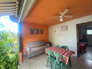 Interior - 900m from the beach, the Bagatelle gites ** 2/4 pers, swimming pool and SPA (Sainte-Rose)