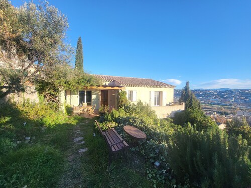 Villa 90 m² vue panoramique Nice, mer et montagnes