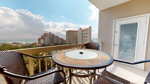 Outdoor dining - Tops'l Summit 812 ~ Gulf views and quick walk to the beach (Miramar Beach)
