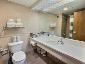 Badekar, hårføner og håndklær