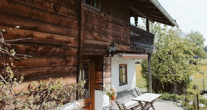 Holiday home, listed building, in the style of an alpine hut, vacation at the Schelshornhof