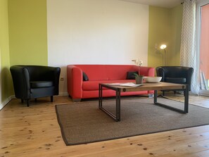 TV, DVD player, ping pong