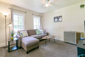 TV, fireplace, video games