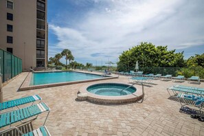Outdoor pool, a heated pool - Gulf front Corner Condo with Spectacular Views! (Indian Rocks Beach)
