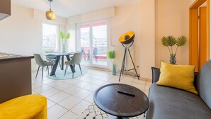 Apartment | Living area | 42-inch Smart TV with digital channels, TV - Cozy 1BR Apartment in Esch-sur-Alzette (Esch-sur-Alzette)