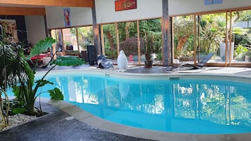 Indoor pool, a heated pool