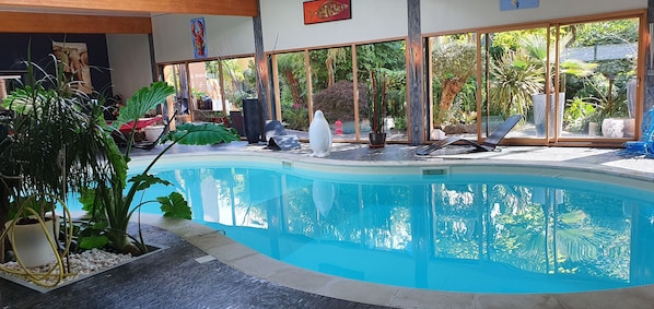 Indoor pool, a heated pool