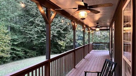 Terrace/patio. Cozy Secluded Cabin on 50 Acre Horse Ranch