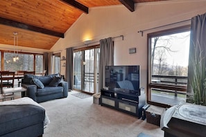 Smart TV, fireplace, printers