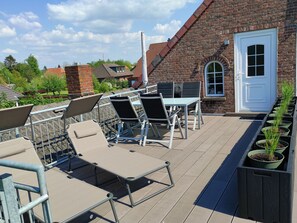 Outdoor dining - Haus im Seewind III, 70sqm - Country house with large garden, near Friesenstrand (Butjadingen)
