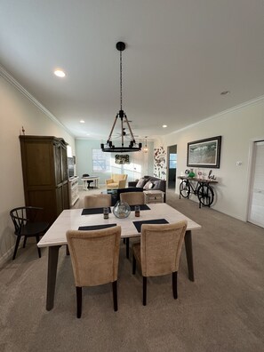 Smart TV, DVD player, books, video library