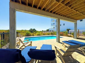 Outdoor pool, a heated pool