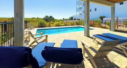 Beachfront Lot with Incredible Ocean Views! Sleeps 20! Private, Heated Pool!!