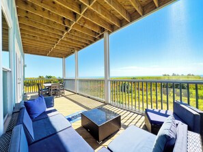 Outdoor dining - 5 Bedroom Beachfront Home with Heated Pool! (Port St. Joe)