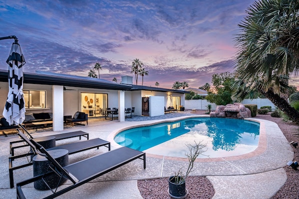 A heated pool