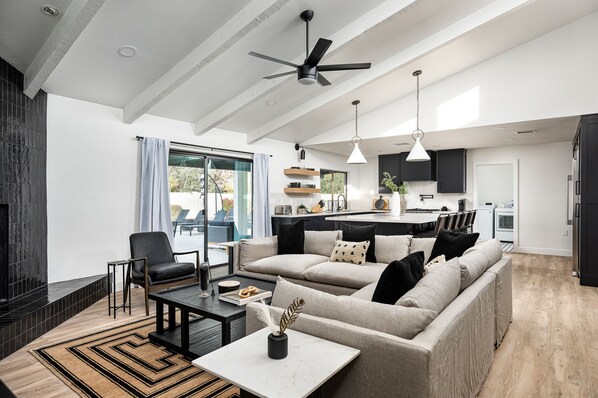 TV, fireplace, video games, table football - Exciting backyard entertainment and close to exclusive golf courses at La Quinta Del Sol (Scottsdale)