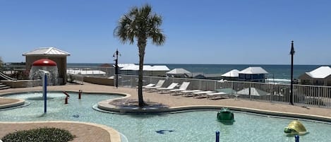 Piscine extérieure, piscine chauffée