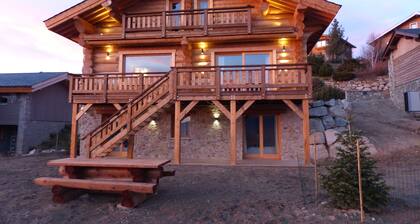 Chalet mountain log 250m2 lodge isard Font Romeu