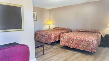 Desk, free WiFi, bed sheets