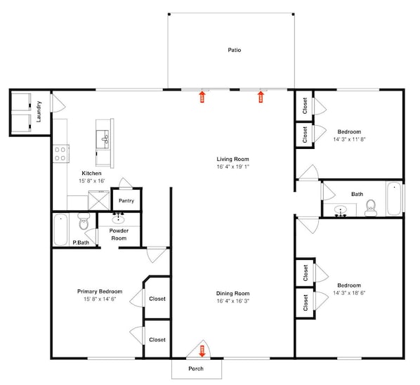 House (3 Bedrooms) | Property amenity - Flamingo House by Miss Kitty’s (Rockport)