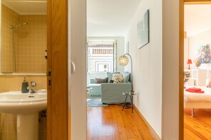 Bathtub, hair dryer, bidet, soap