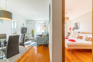 TV, DVD player, books