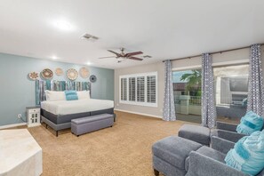 Practice your daily yoga routine out on the balcony - 5BR Mesa Home 4600 sq.ft | Pool, Hot Tub, Putting Green, In-Ground Trampoline, Half Court Basketball (Mesa)